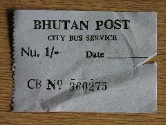 Bus Ticket for City Bus
