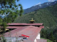 Roof of Mongar Dzong with Wear