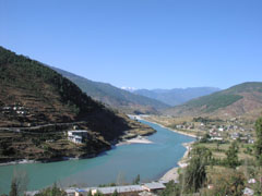 View from Wangduephodrang Town