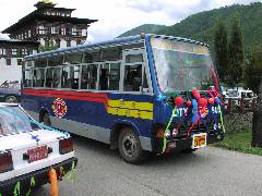 City Bus with Special Decoration